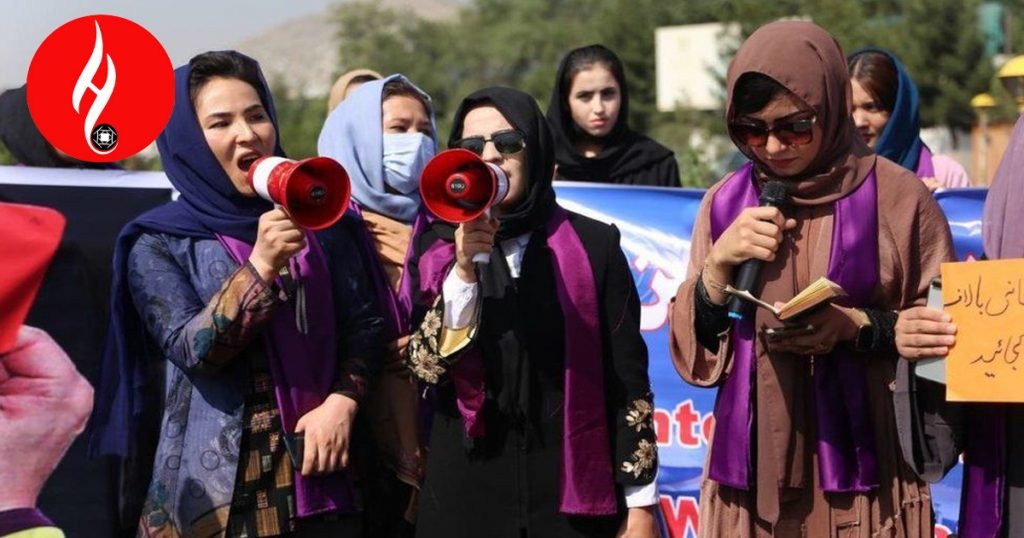 kabul women protest